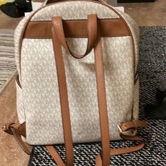 Michael Kors, large, light crème/brown, genuine leather